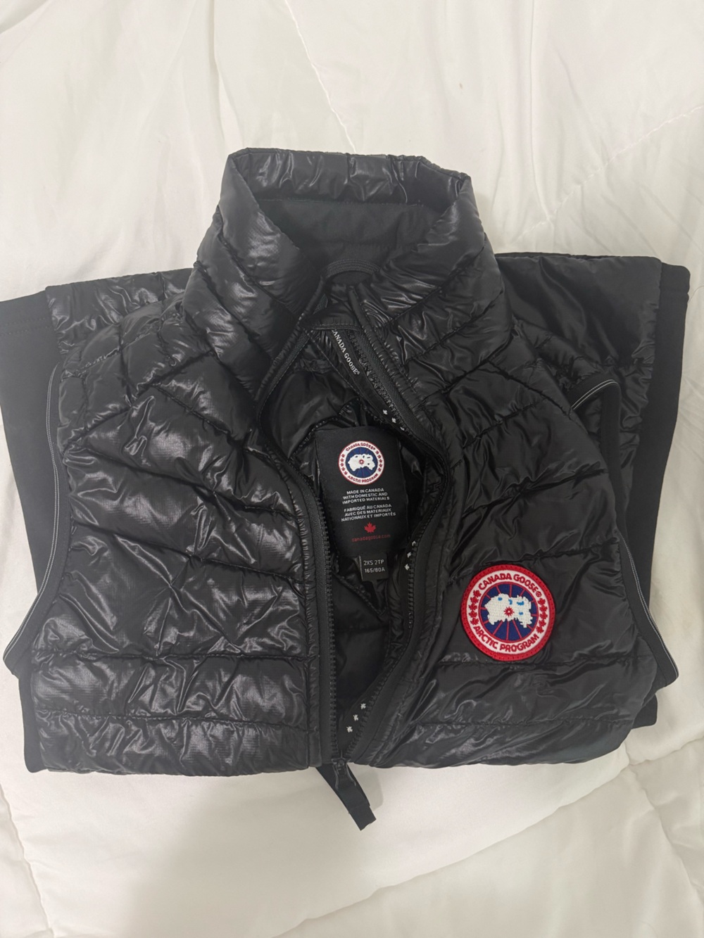 Canada Goose Black Quilted Packable Puffer Vest with Logo Patch